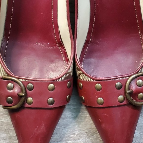 Coach Signature Monogram Canvas P556 Tierney Pump - Picture 3 of 8